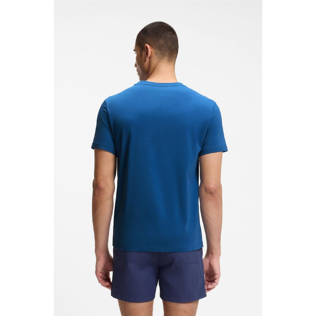 Boss Wordmark Printed Logo Crew Neck Short Sleeve T-Shirt