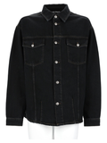 Black Graphic Denim Jacket