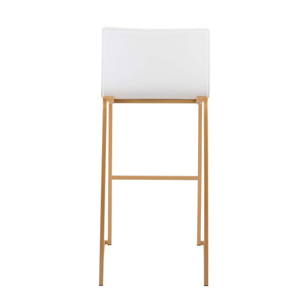 Modern Barstools with Integrated Metal Footrests