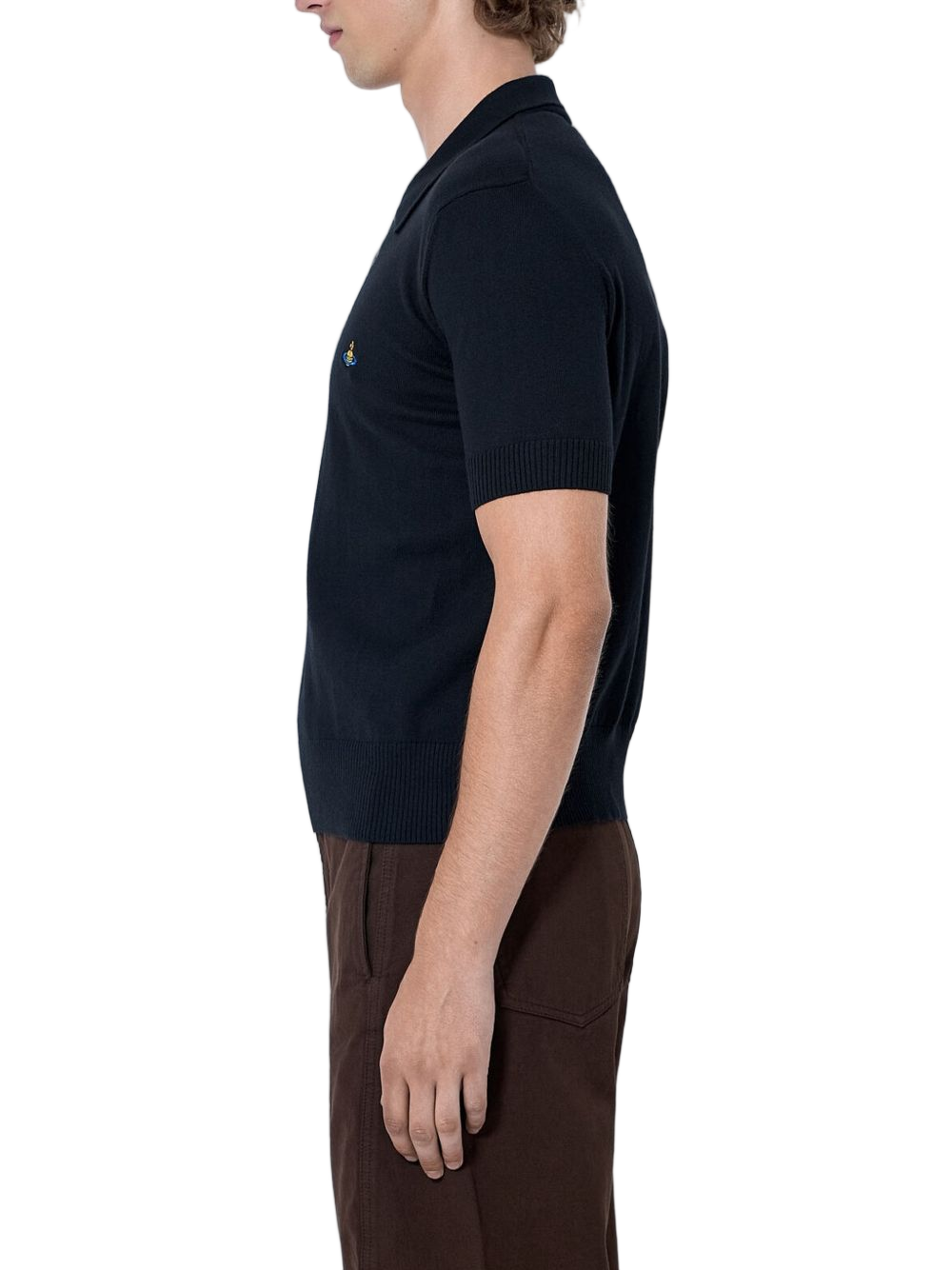Short-Sleeve Three-Button Cotton Polo Shirt