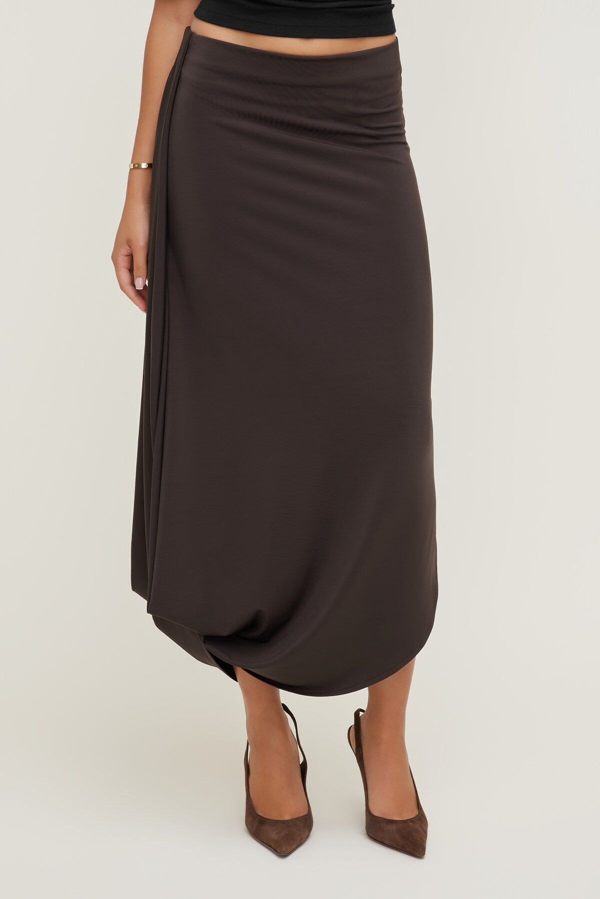 Sculpt Twisted Midi Skirt