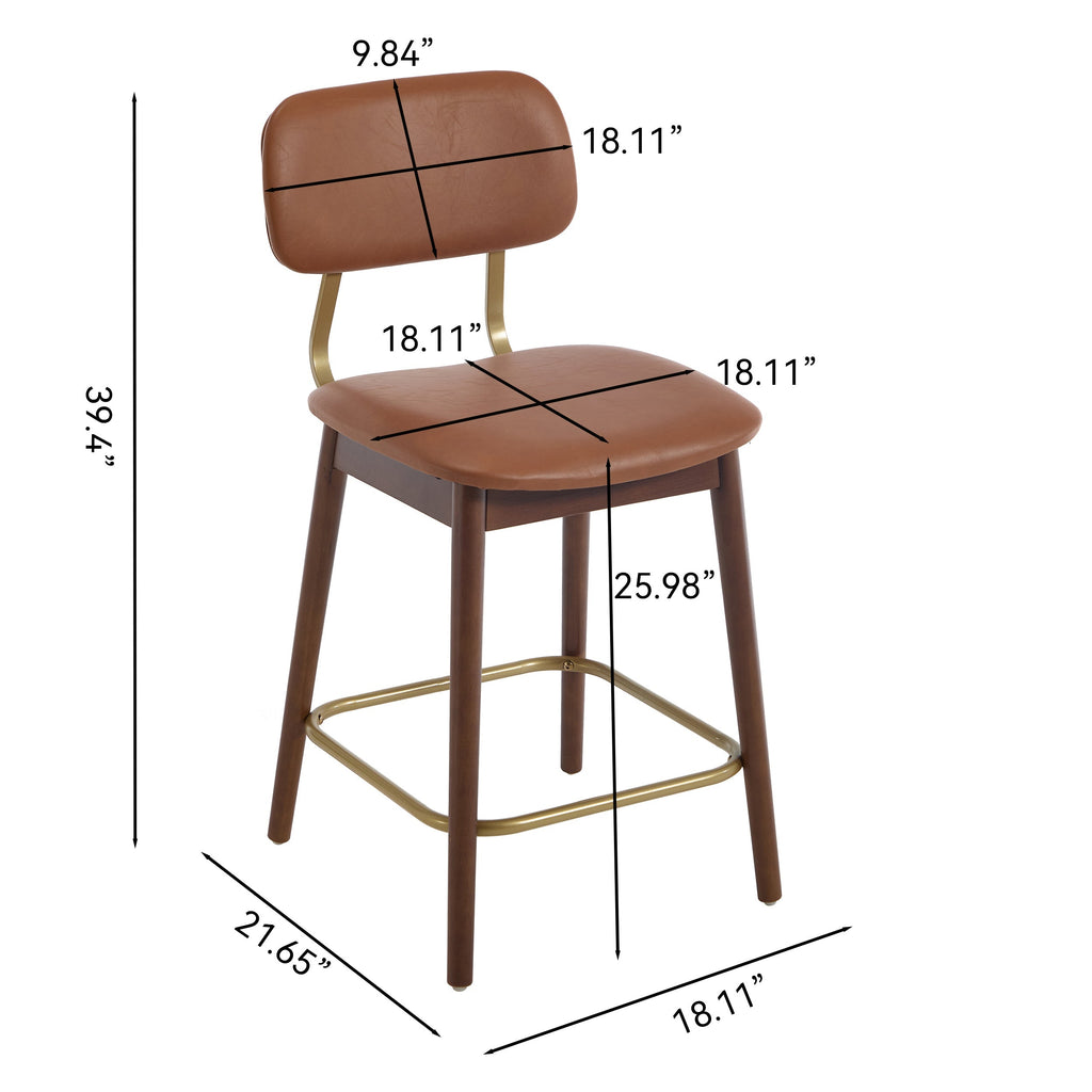 Contemporary Wooden Kitchen Bar Chairs