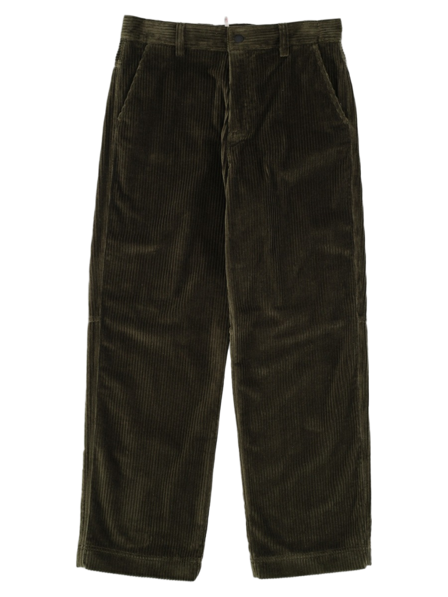 Wide Leg Mid-Rise Corduroy Pants