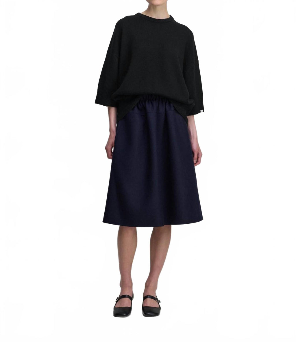 N°433 Sassie Boxy Crew Neck Sweater In Raven