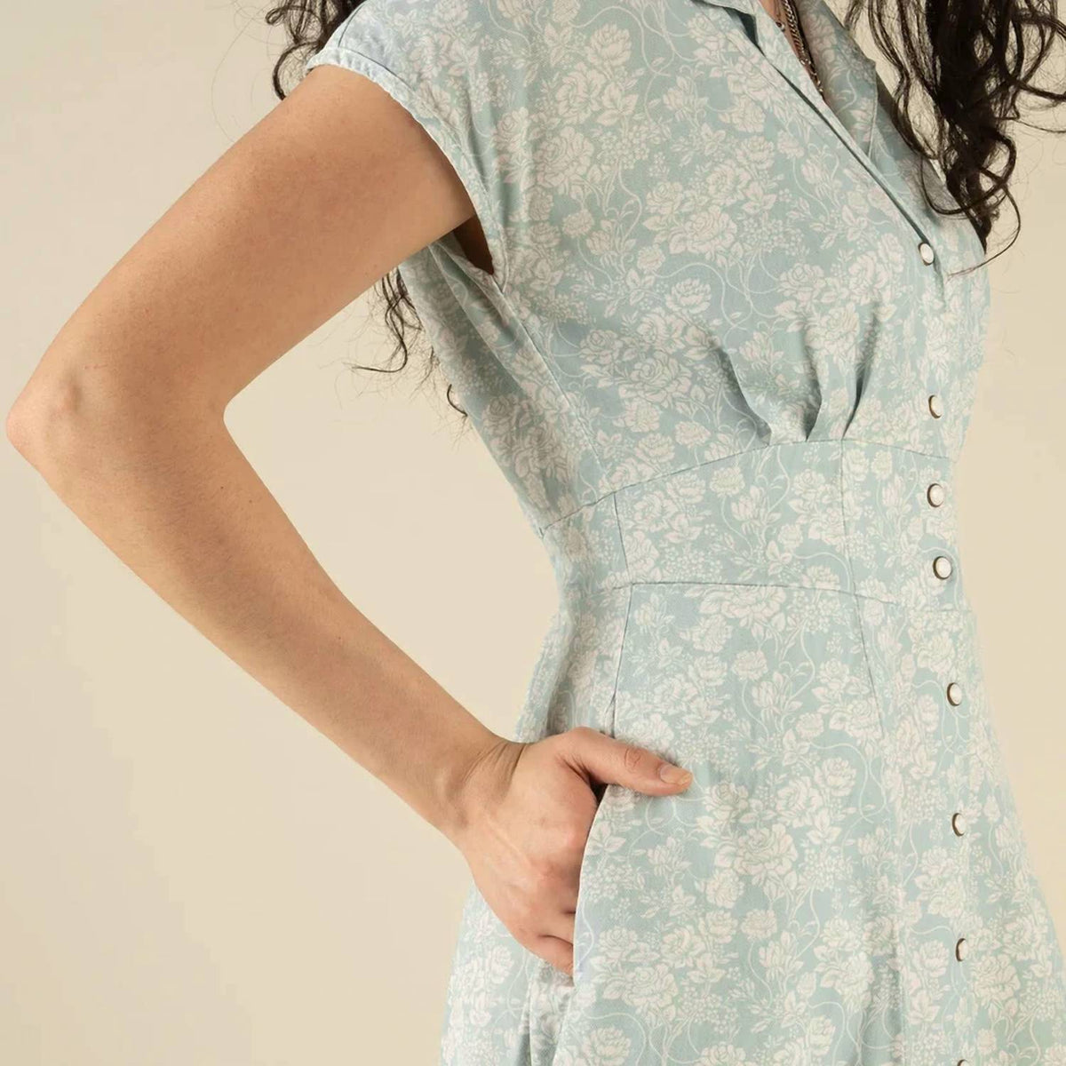 Marabella Mini Dress In Parlor Rose-Dusty Blue