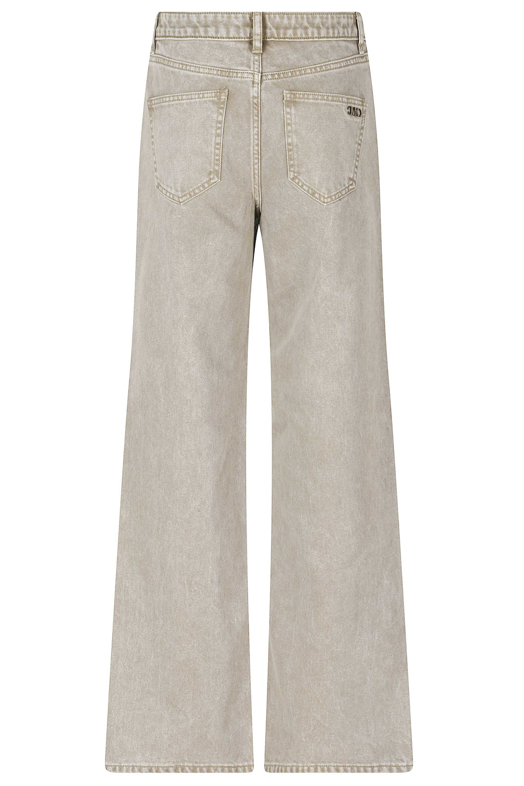 Relaxed Wide Leg Jeans In Dusty Sage