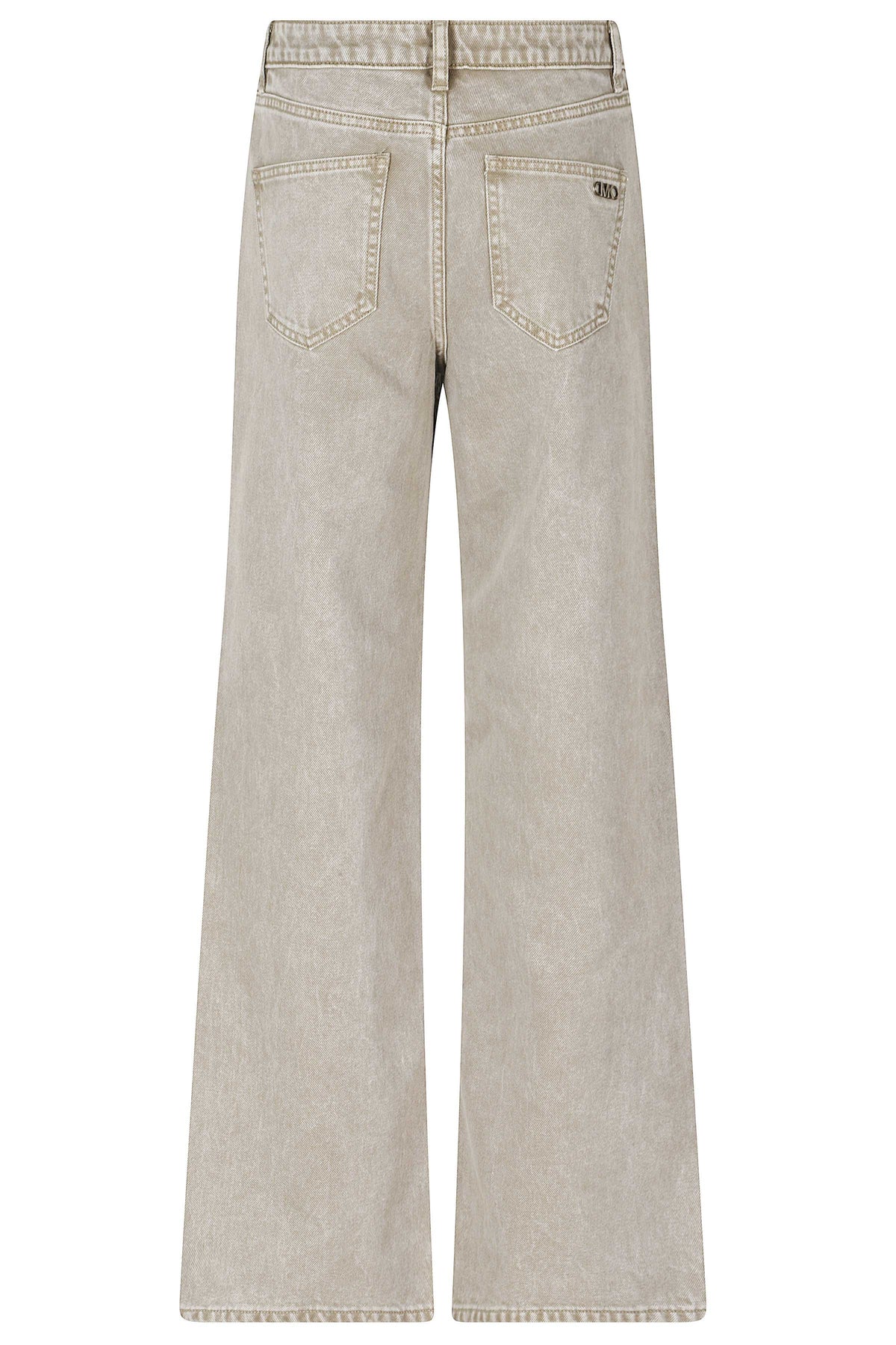 Relaxed Wide Leg Jeans In Dusty Sage