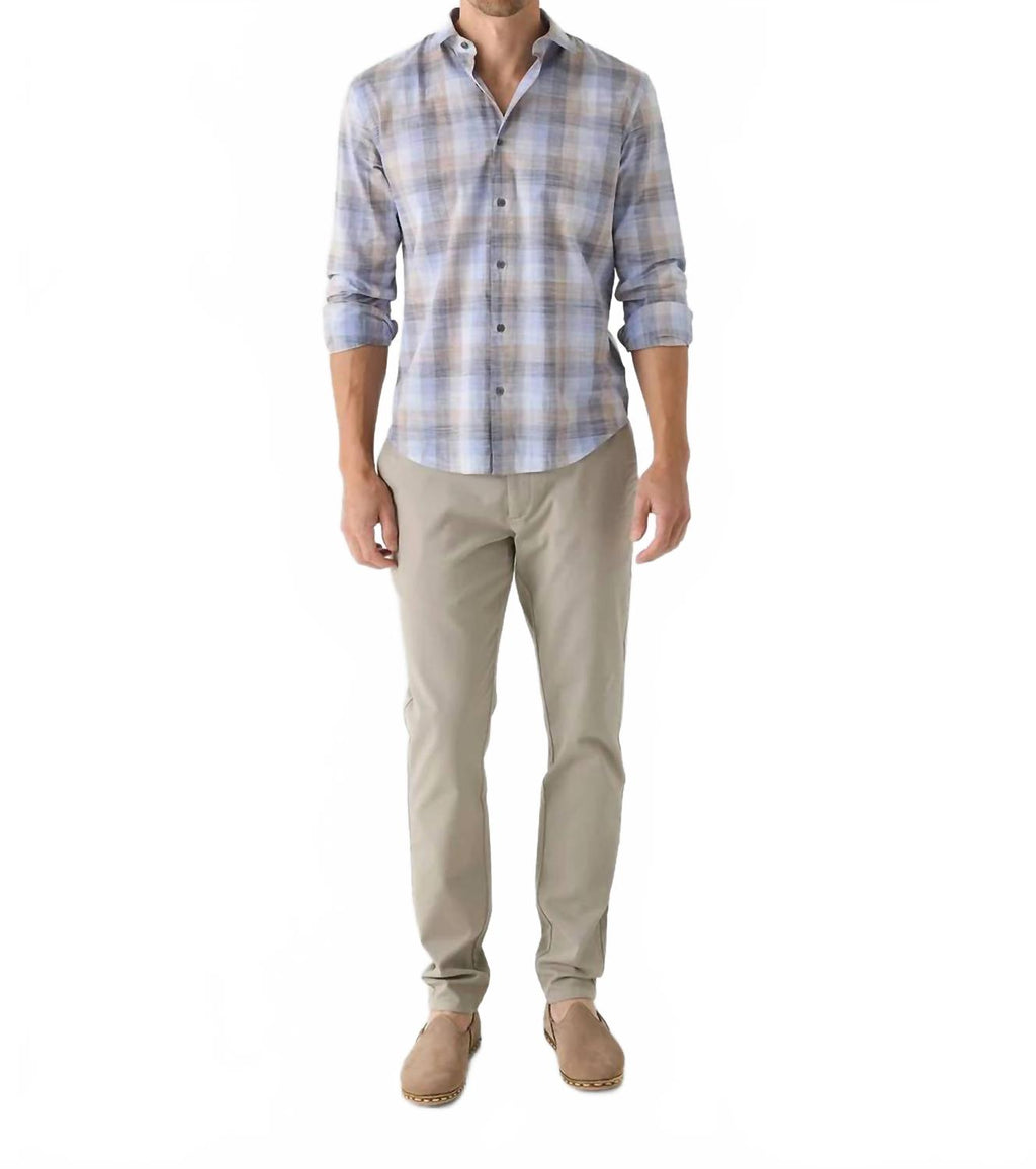 Flex Terry Comfort Stretch Chino Pants In Almond