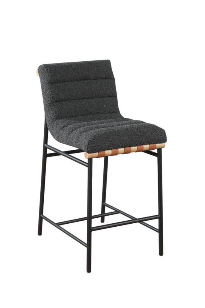 Modern Upholstered Bar Stools with Supportive Backrests
