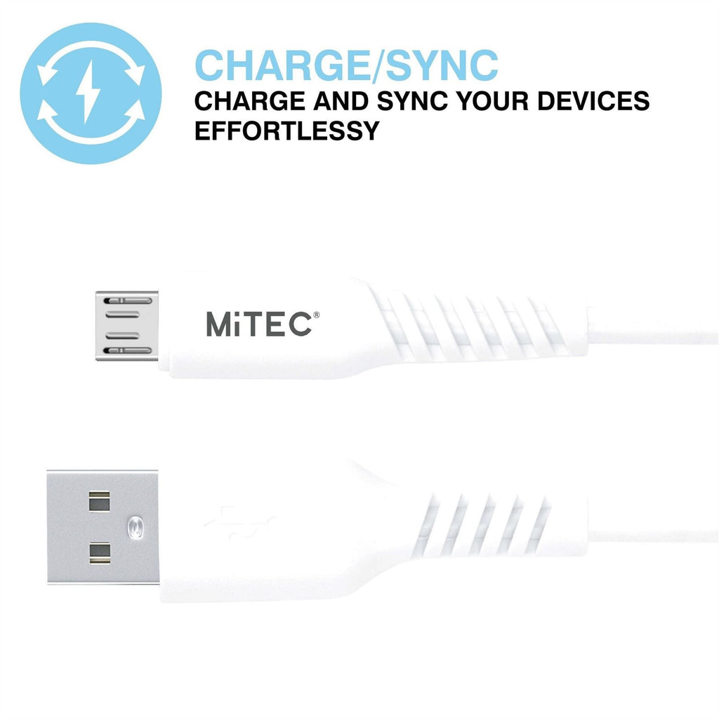 MiTEC 1M MICRO USB CABLE WHITE