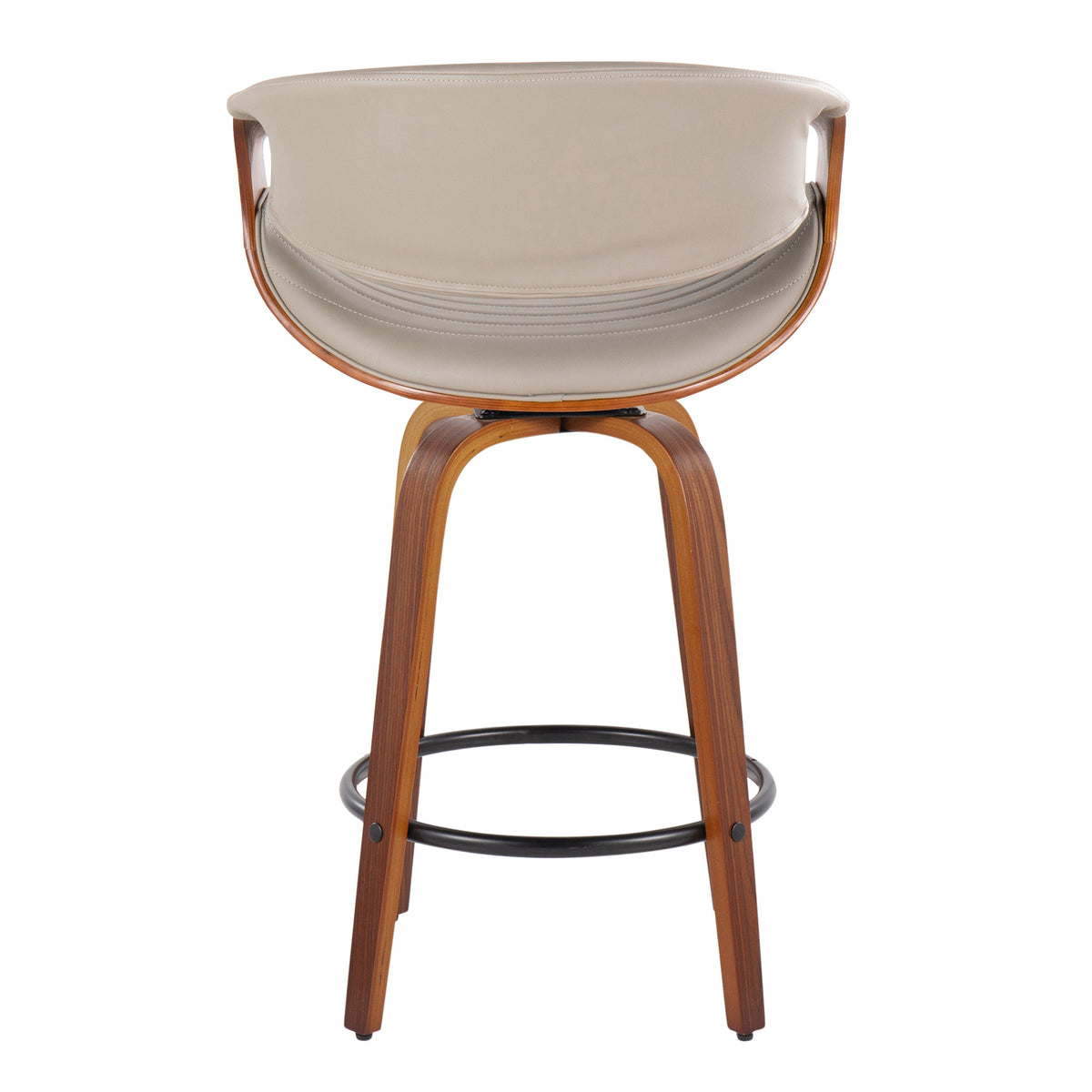 Set of 2 Mid-Century Swivel Counter Stools