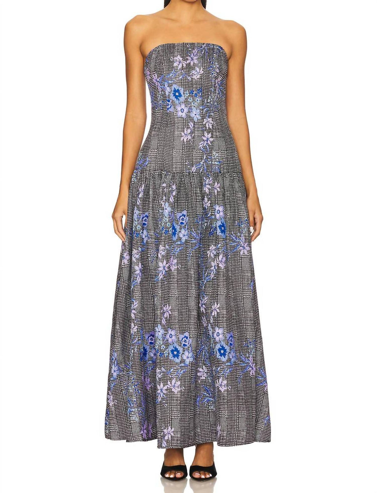 Allana Gown In Black Multi