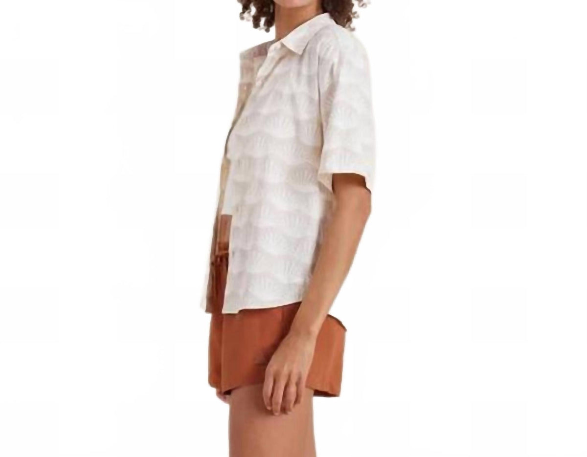 Bless Up Stretch Shirt In Eggshell