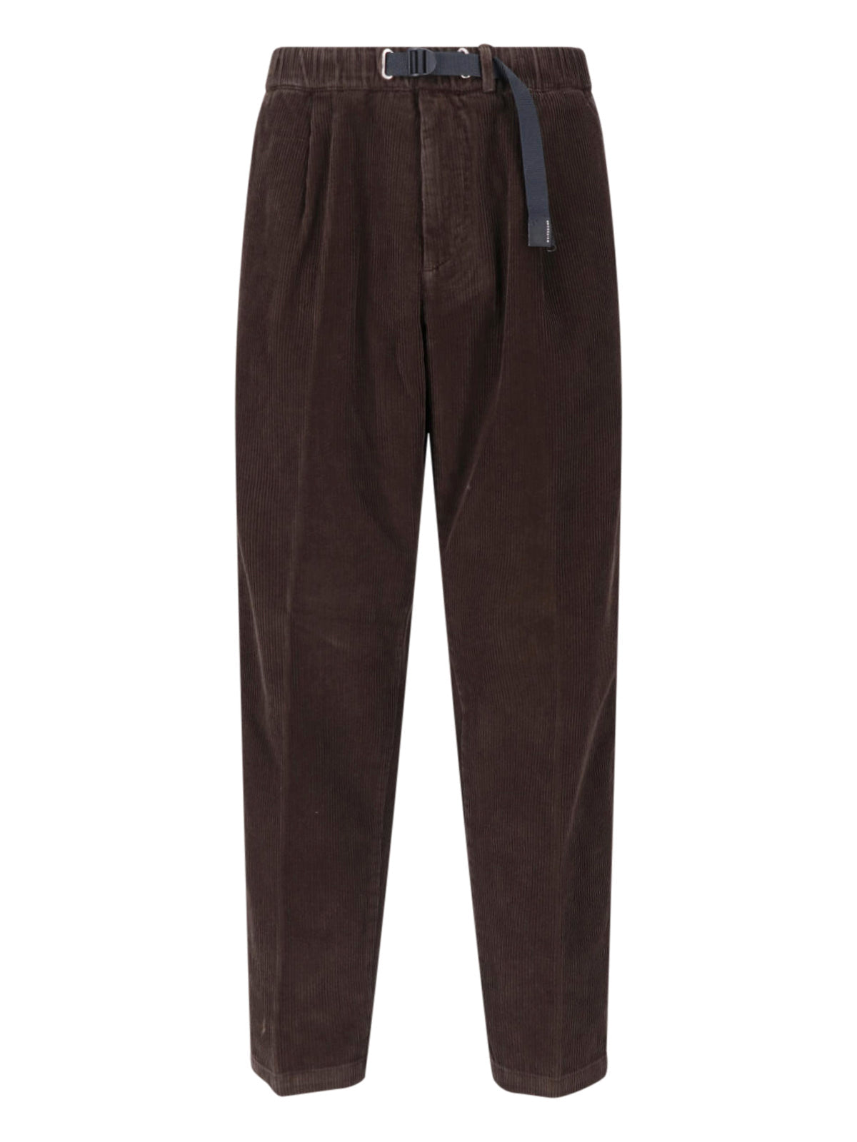 Brown Cotton Corduroy Straight-Leg Pants
