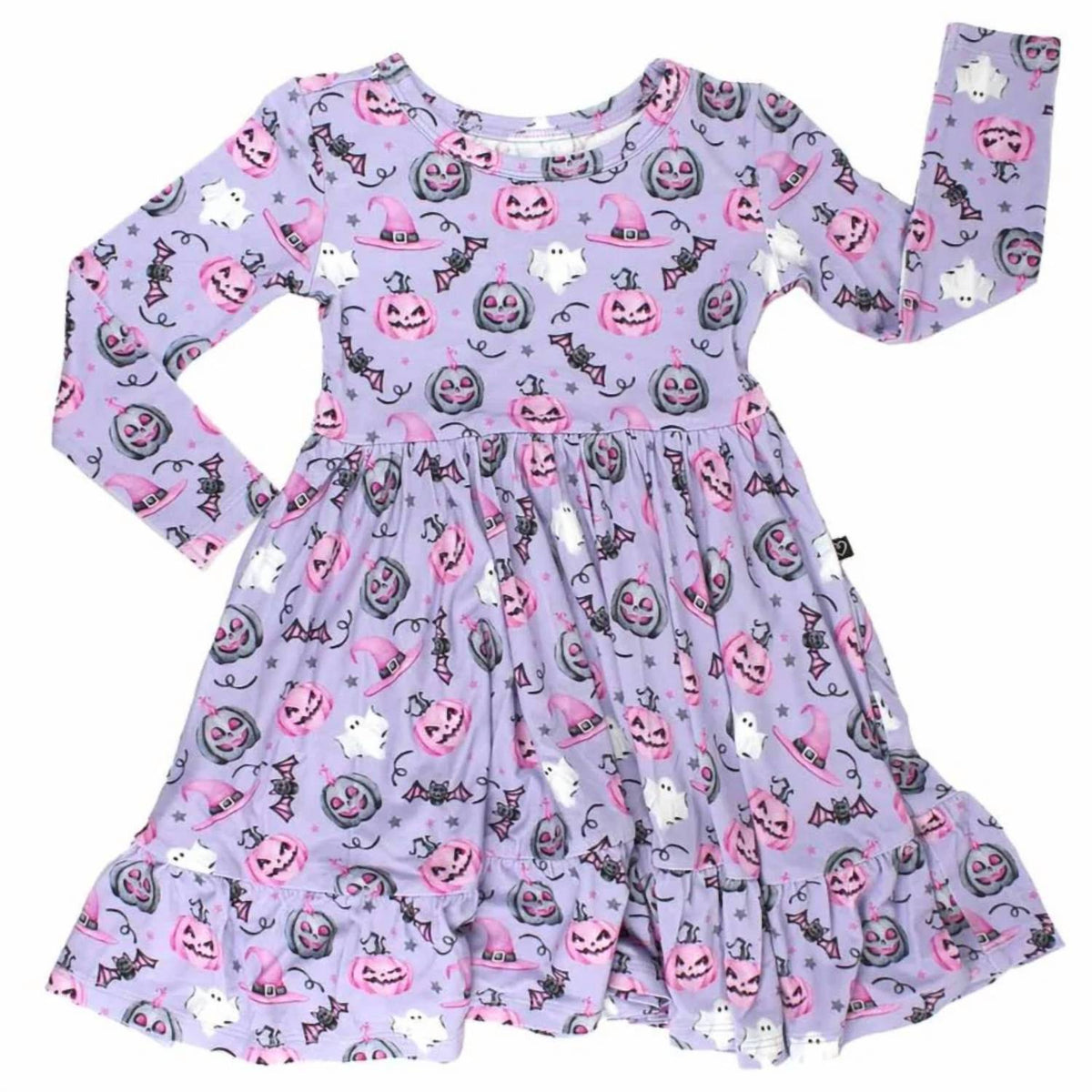 Girl's Audrey Halloween Twirl Dress In Purple