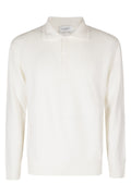 White Extrafine Merino Wool Polo Shirt