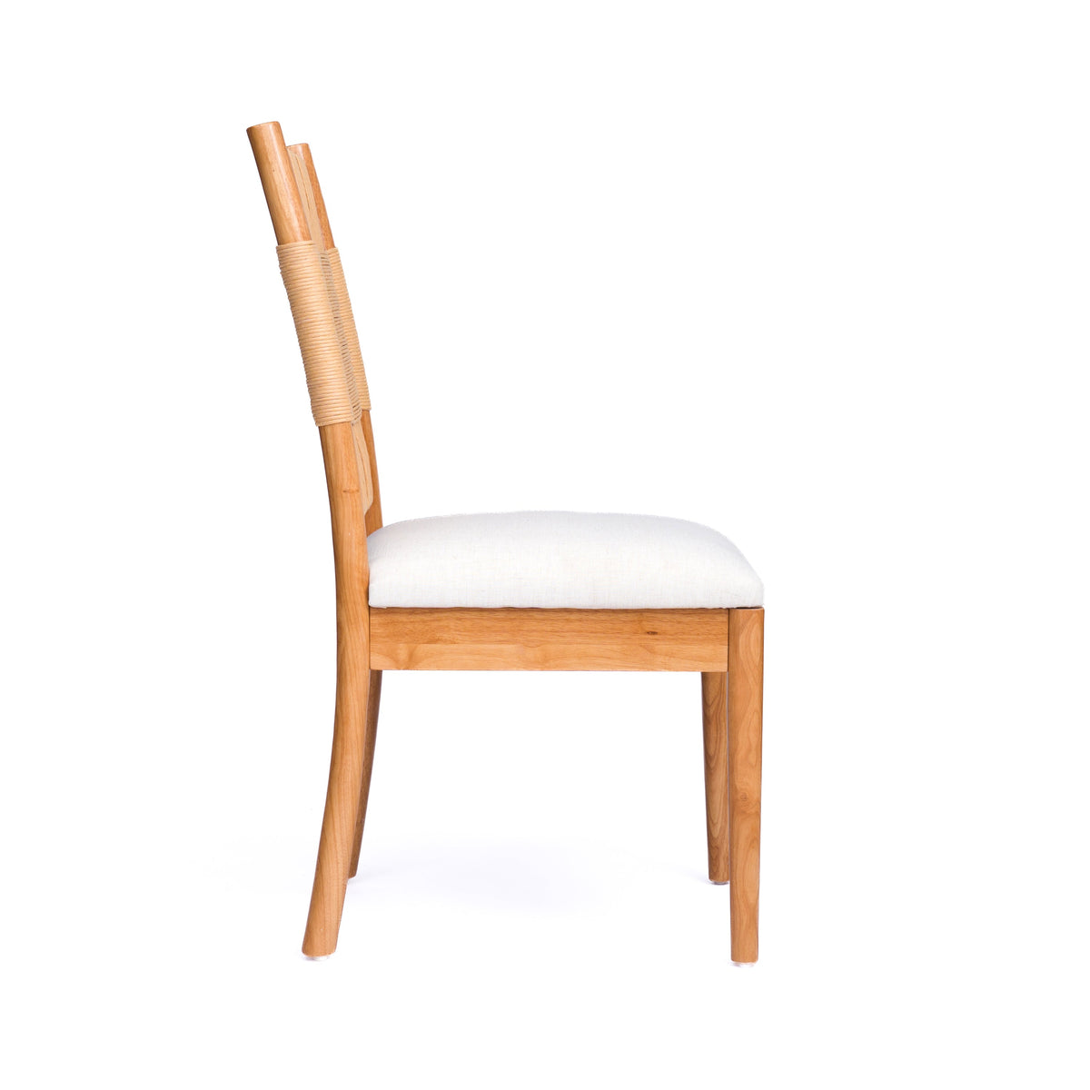 Rubberwood Frame Chairs with Woven Backs