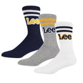 Lee 3 Pack Erskin Lettering Crew Socks
