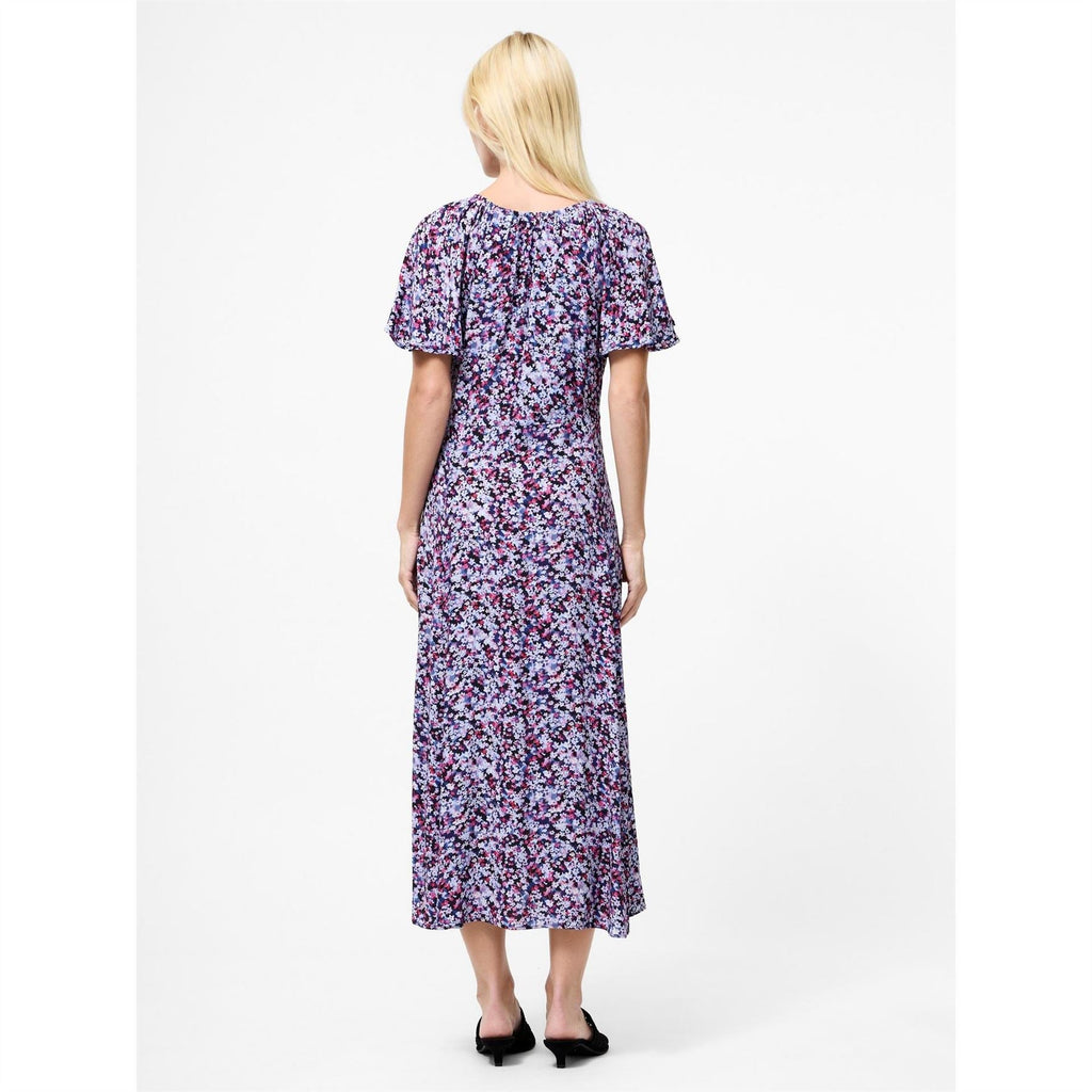 French Connection Lizzy V-Neck Midi Fit and Flare Dress