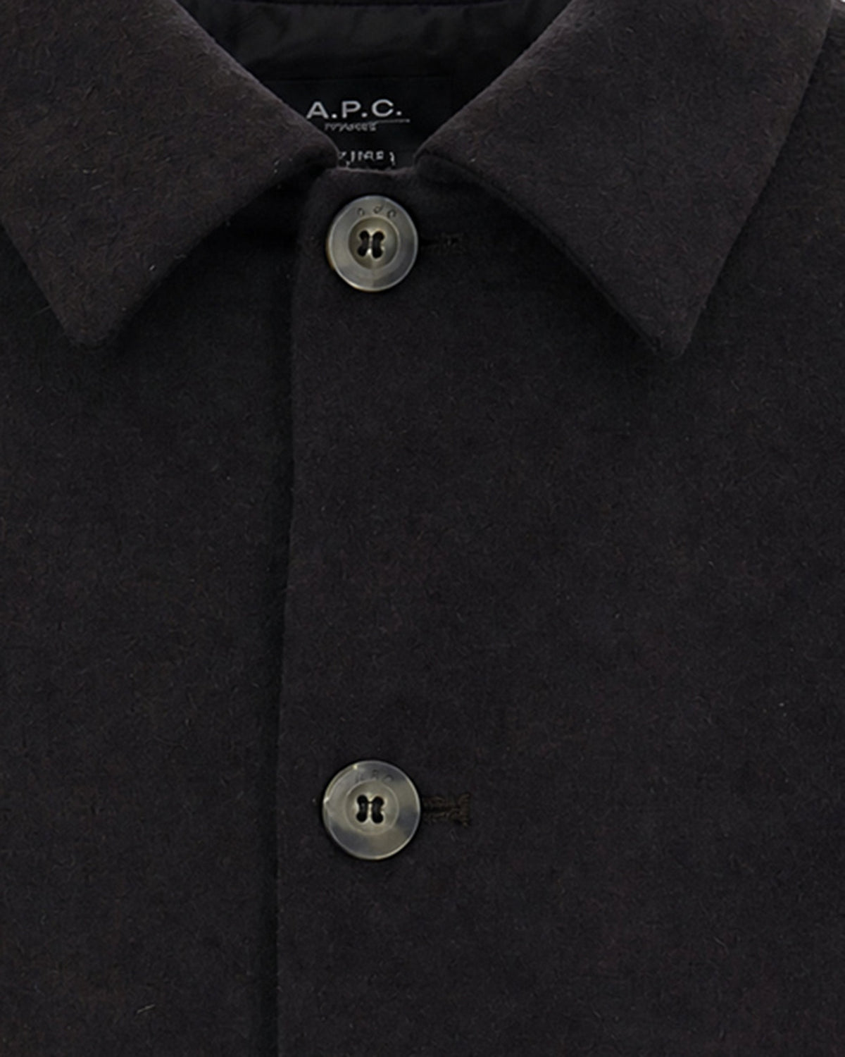 Dark Brown Wool-Blend Shirt Jacket