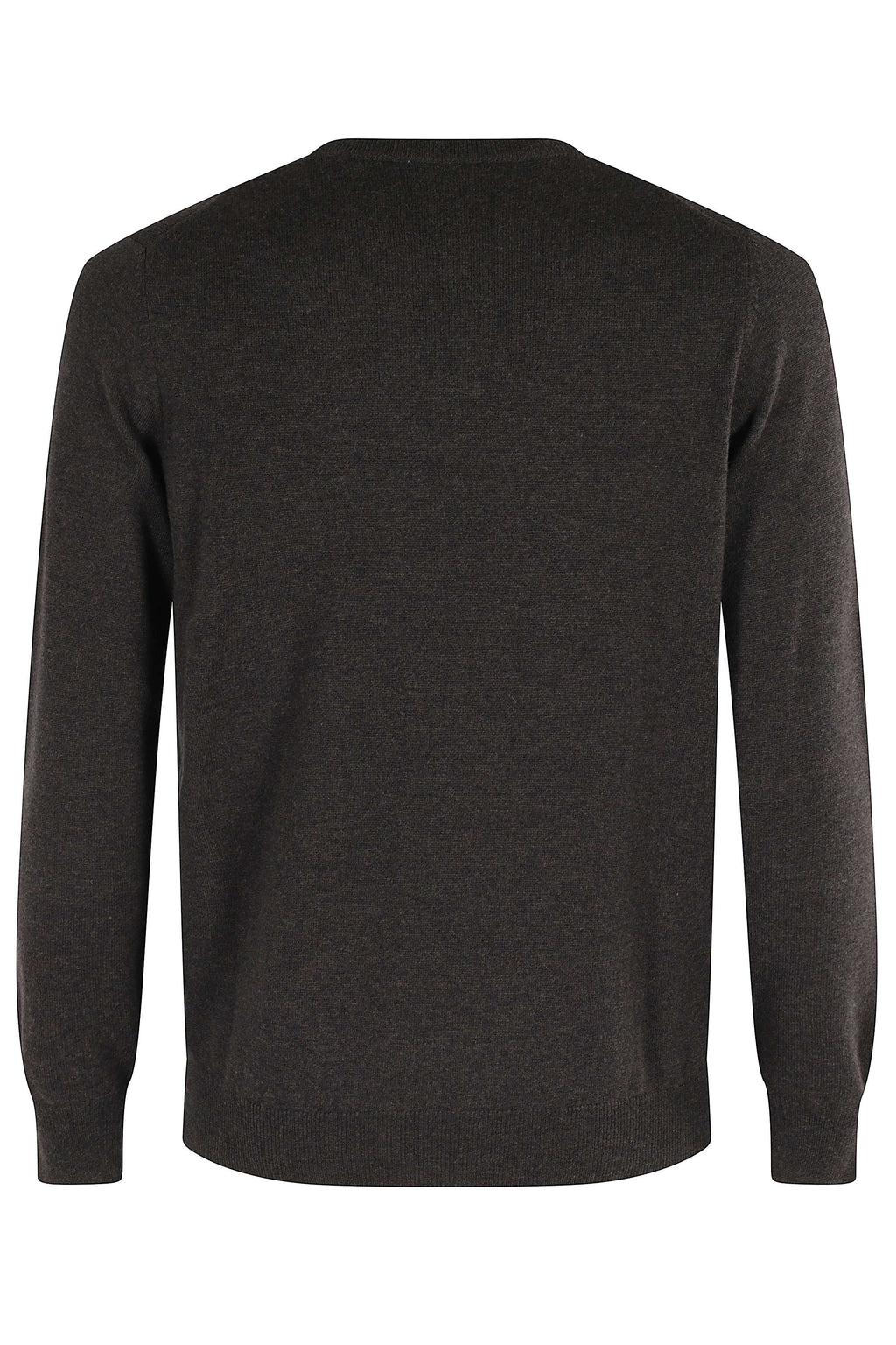 Brown Crewneck Merino Wool Sweater
