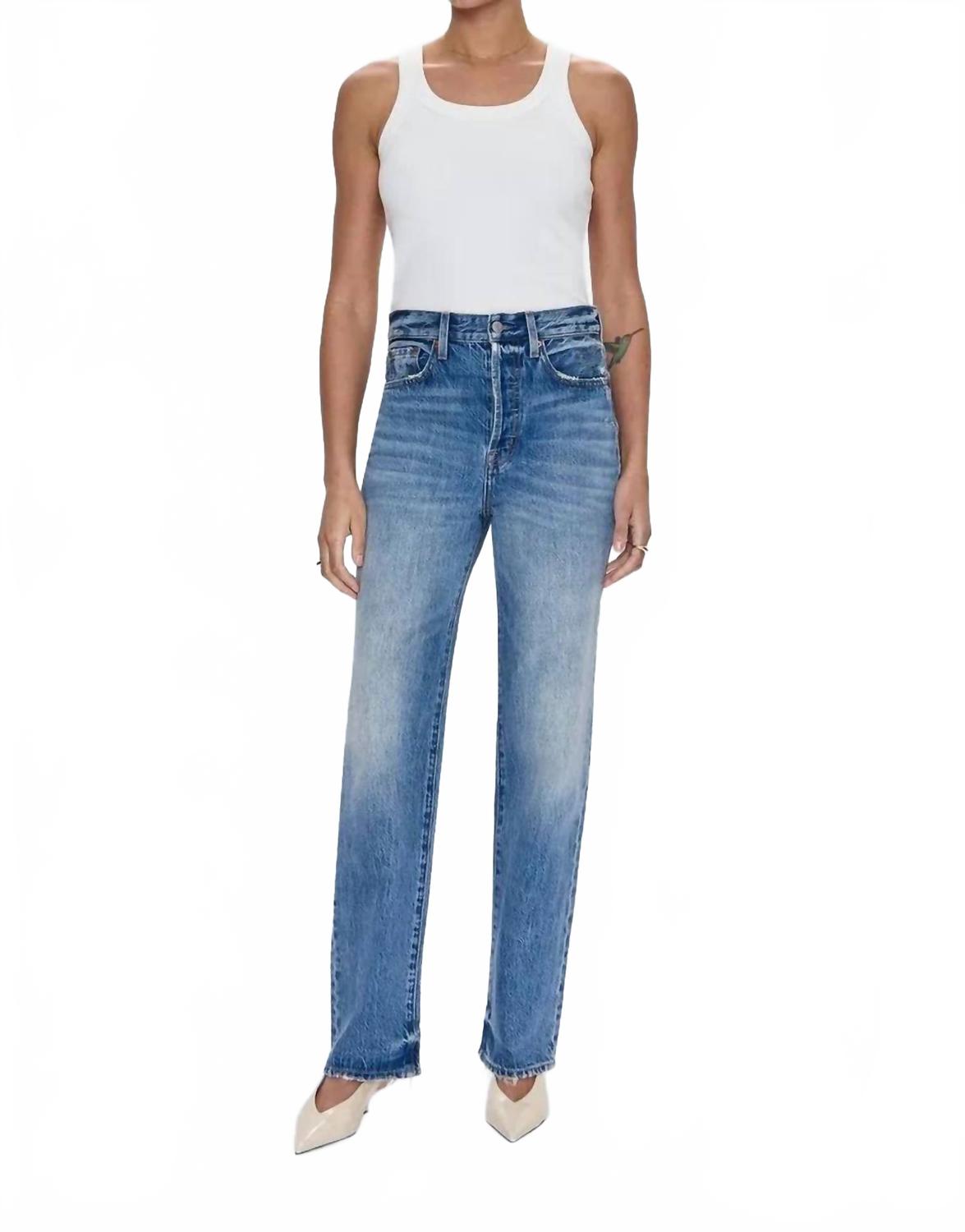 Cassie Super High Rise Straight Jean In Serpentine Vintage