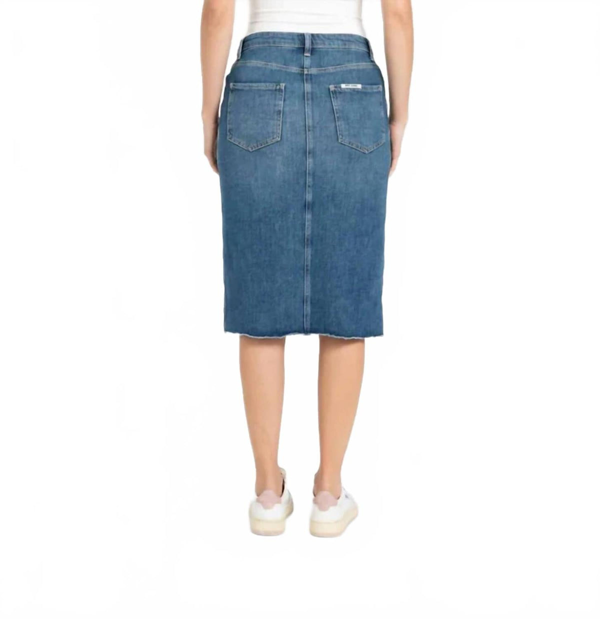 Midi Fringed Skirt In Light Blue