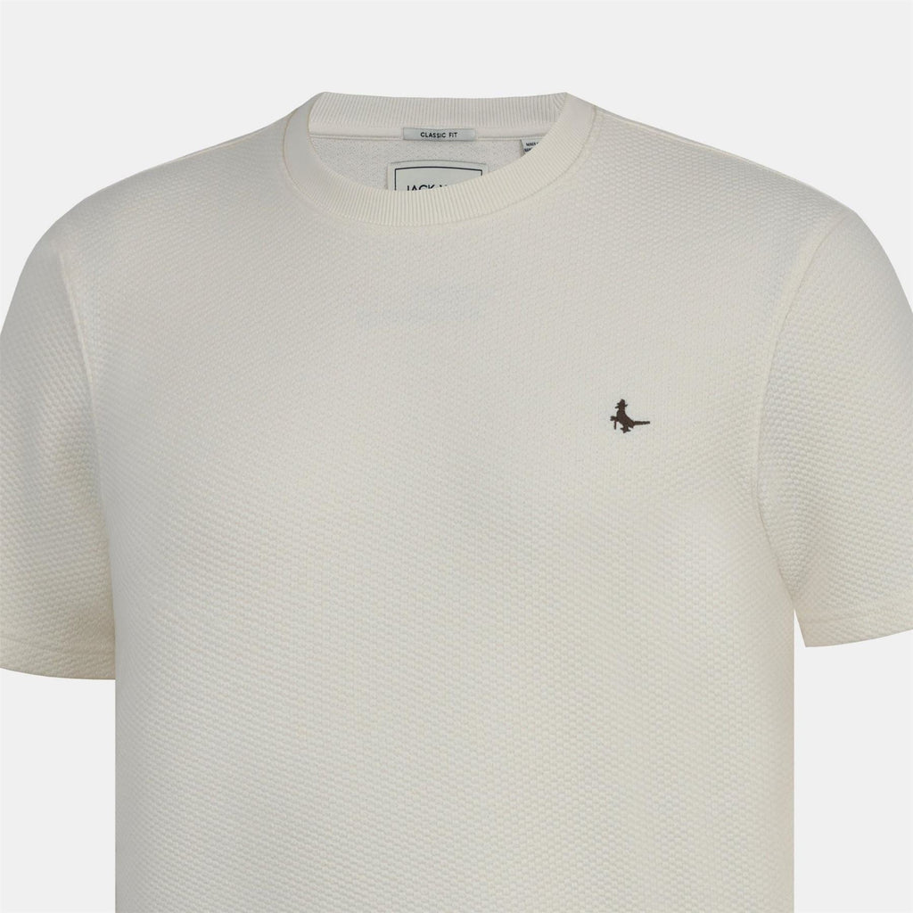 Jack Wills JW Bubble Texture Cotton Short Sleeve Crew Neck Oversized T Shirt
