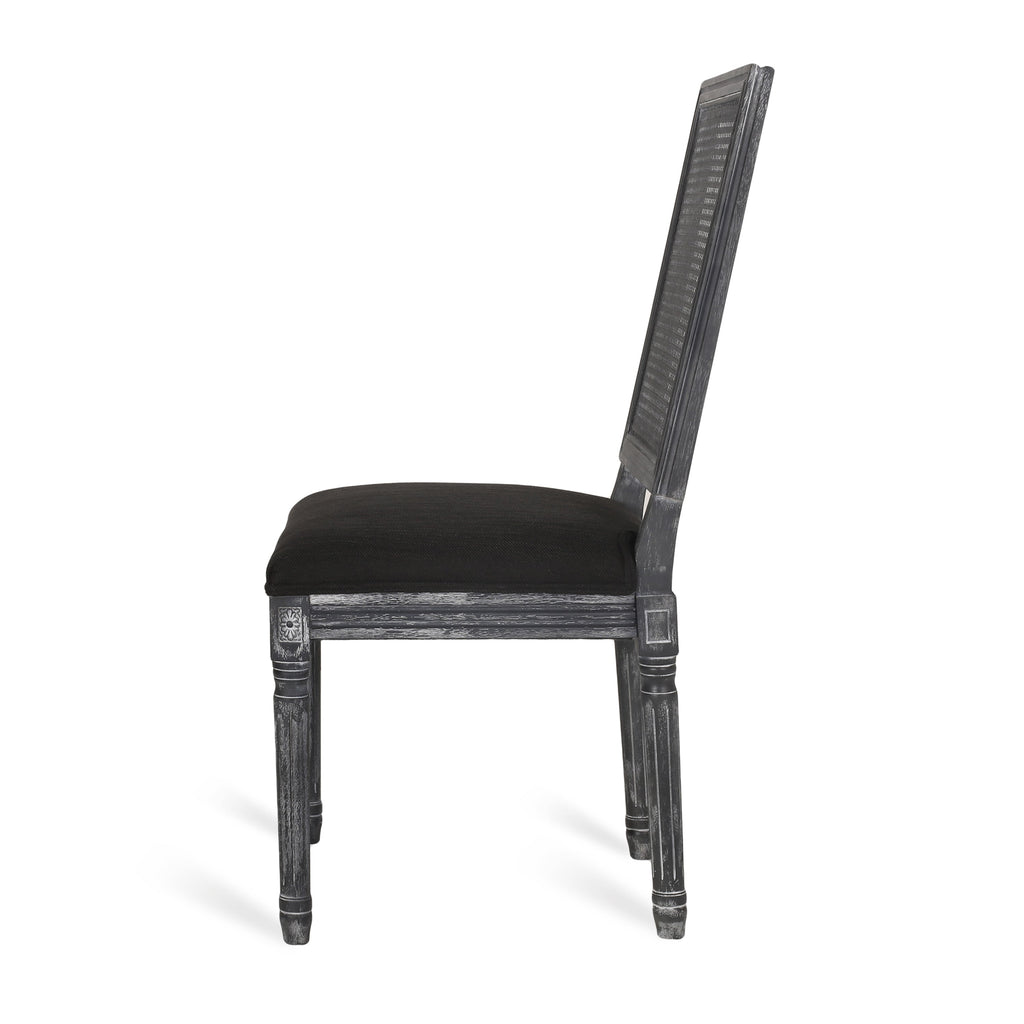 Set of 2 Wooden Dining Chairs with Cushioned Seats