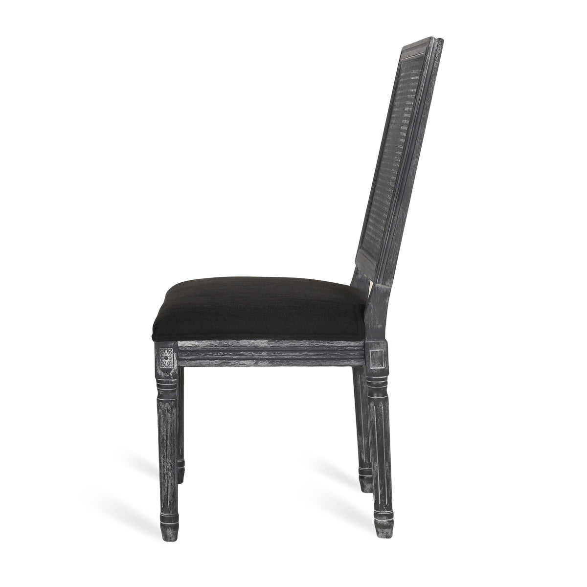 Set of 2 Wooden Dining Chairs with Cushioned Seats