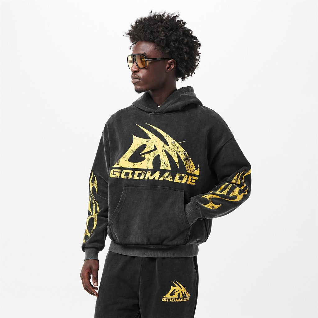 God Made Mens Gm Logo Hoodie