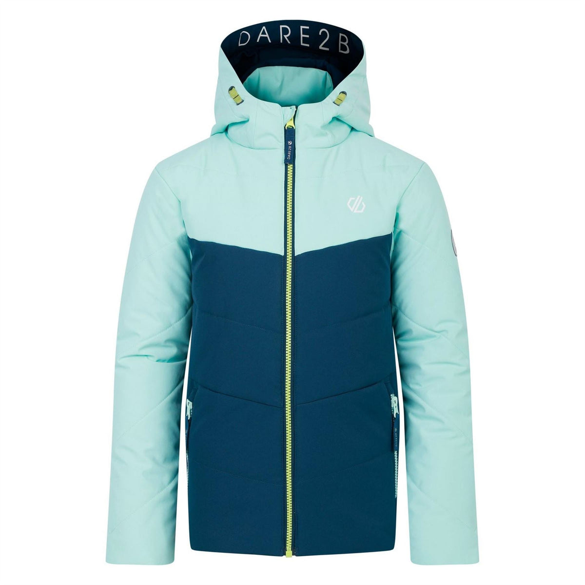 Dare 2b Color Block Hooded Zipped Pocket Ski Jacket