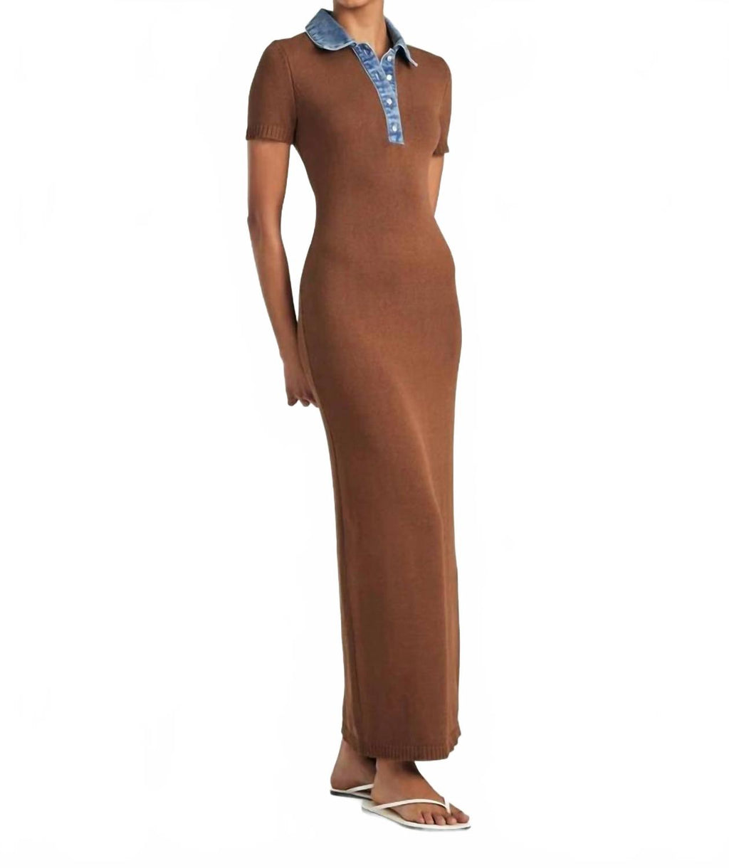 Reye Knit Maxi Dress In Lakeside/cedarwood