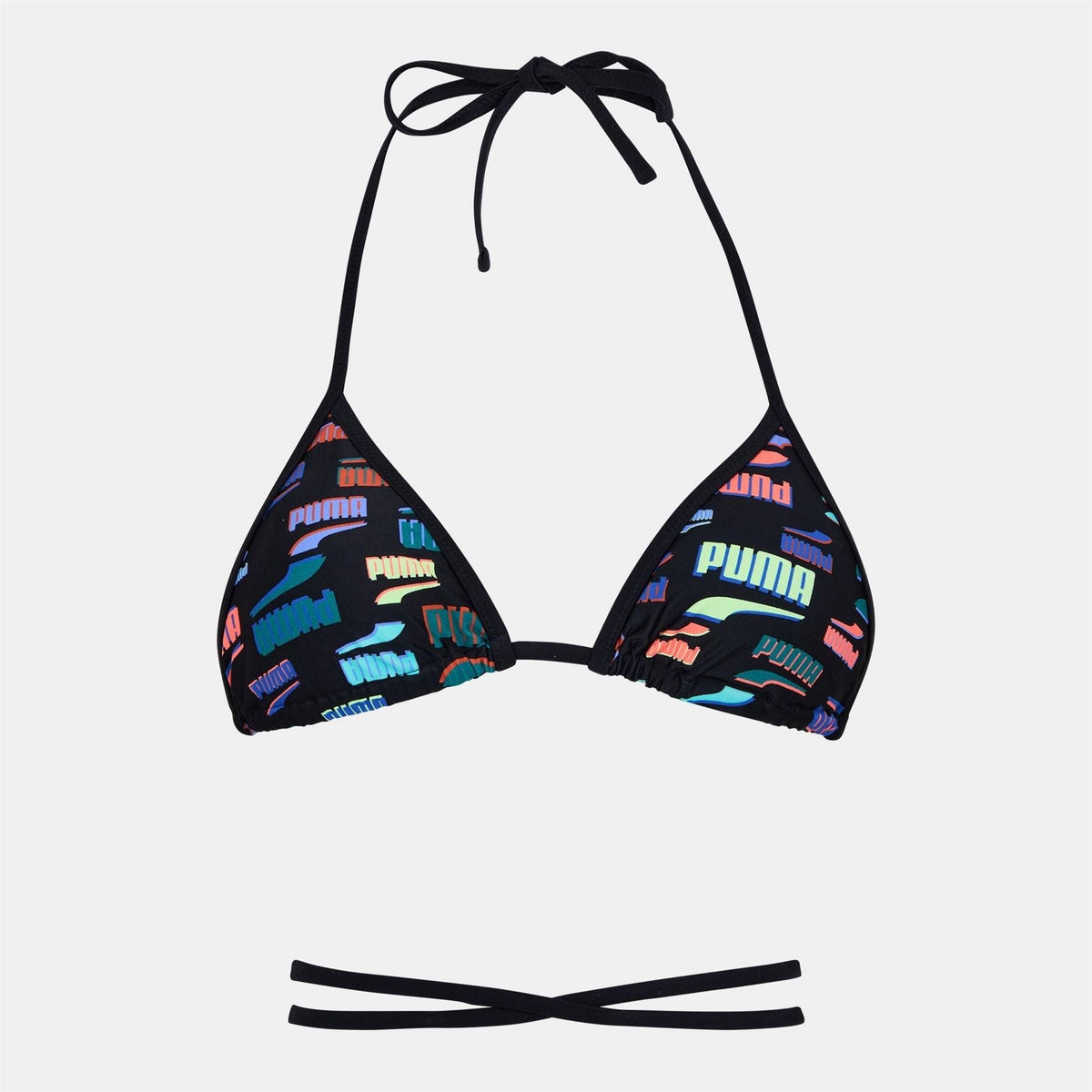 Puma Swim Wrap Tri Lettering Logo Print Bikini