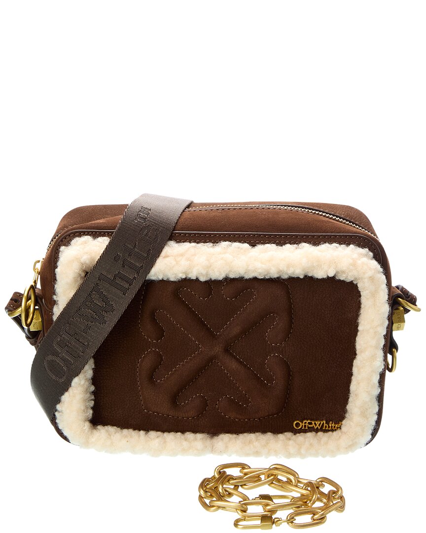 Off-White Medium Suede Camera Bag