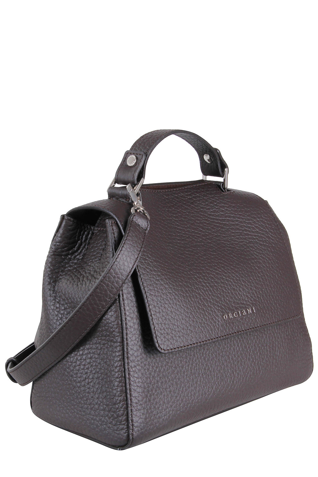 Grained Leather Small Handbag