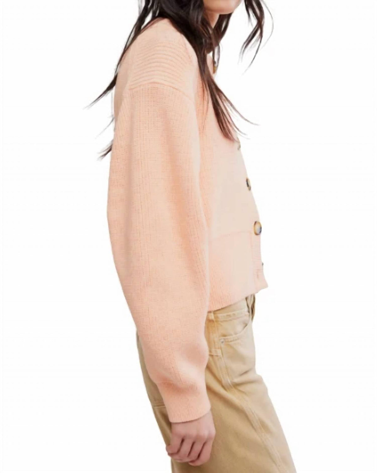 Women's Vienna Knit Cardigan In Peach Puff