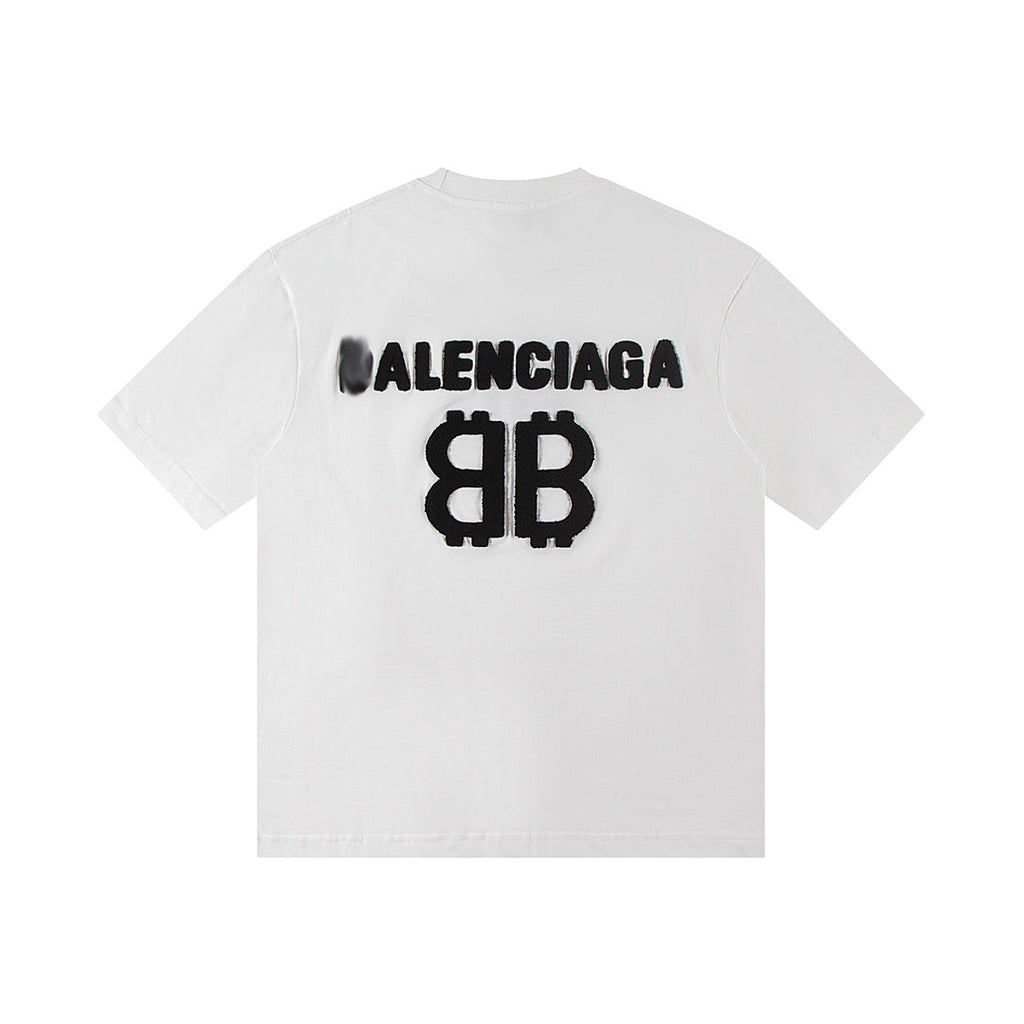 Balenciaga BB Coin Monogram T-Shirt in Black & White