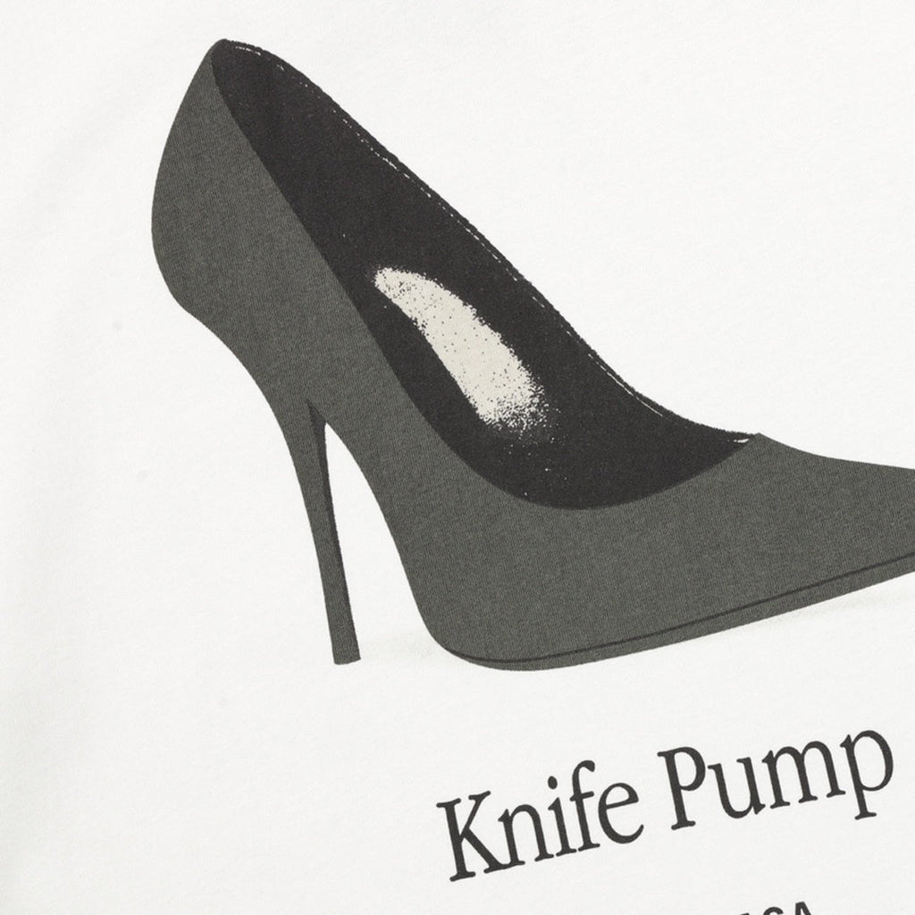 Balenciaga Knife Pump Graphic T-Shirt in Light Gray