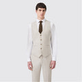 Twisted Tailor Slim Fit Check Waist Coat