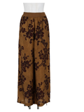 Multicolour Dark Floral Print Wide-Leg Pants