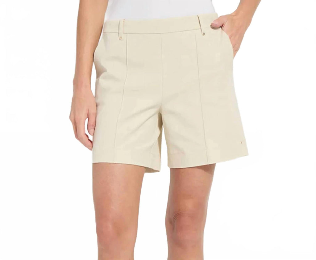 Amanda Stretch Twill Short In Sleek Beige