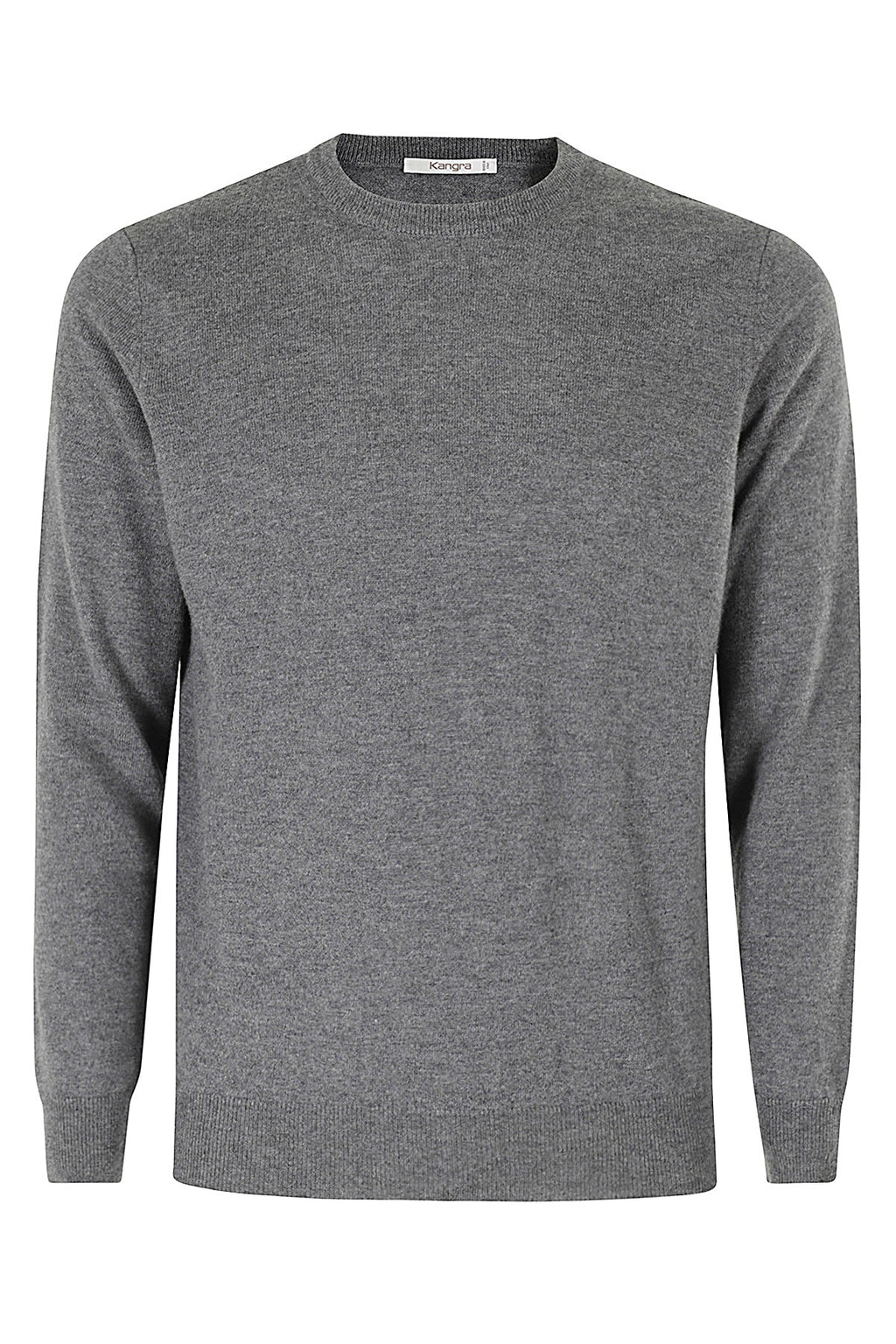 Grey Crewneck Merino Wool Sweater
