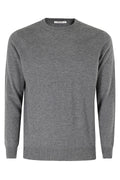 Grey Crewneck Merino Wool Sweater