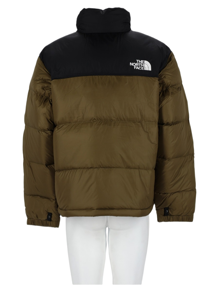 Black Two-Tone High Collar Puffer Jacket