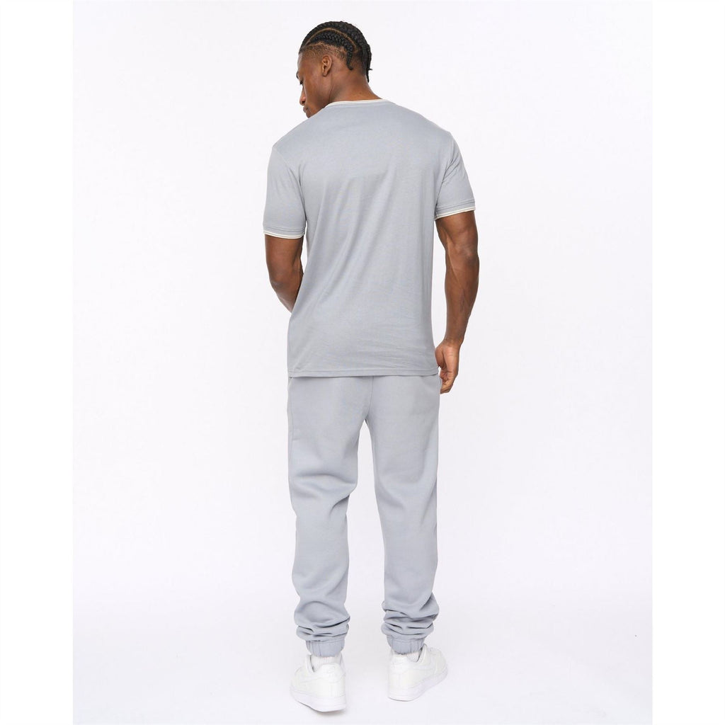 Crosshatch Preece Hem Label Patch Crew Neck Short Sleeve T-Shirt