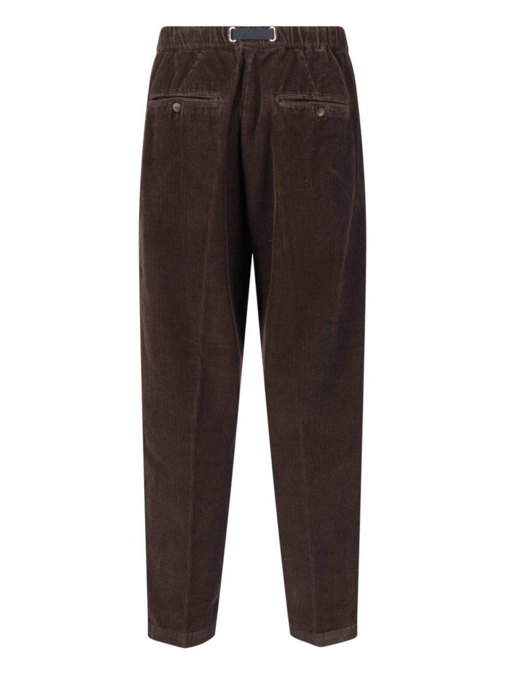 Brown Cotton Corduroy Straight-Leg Pants