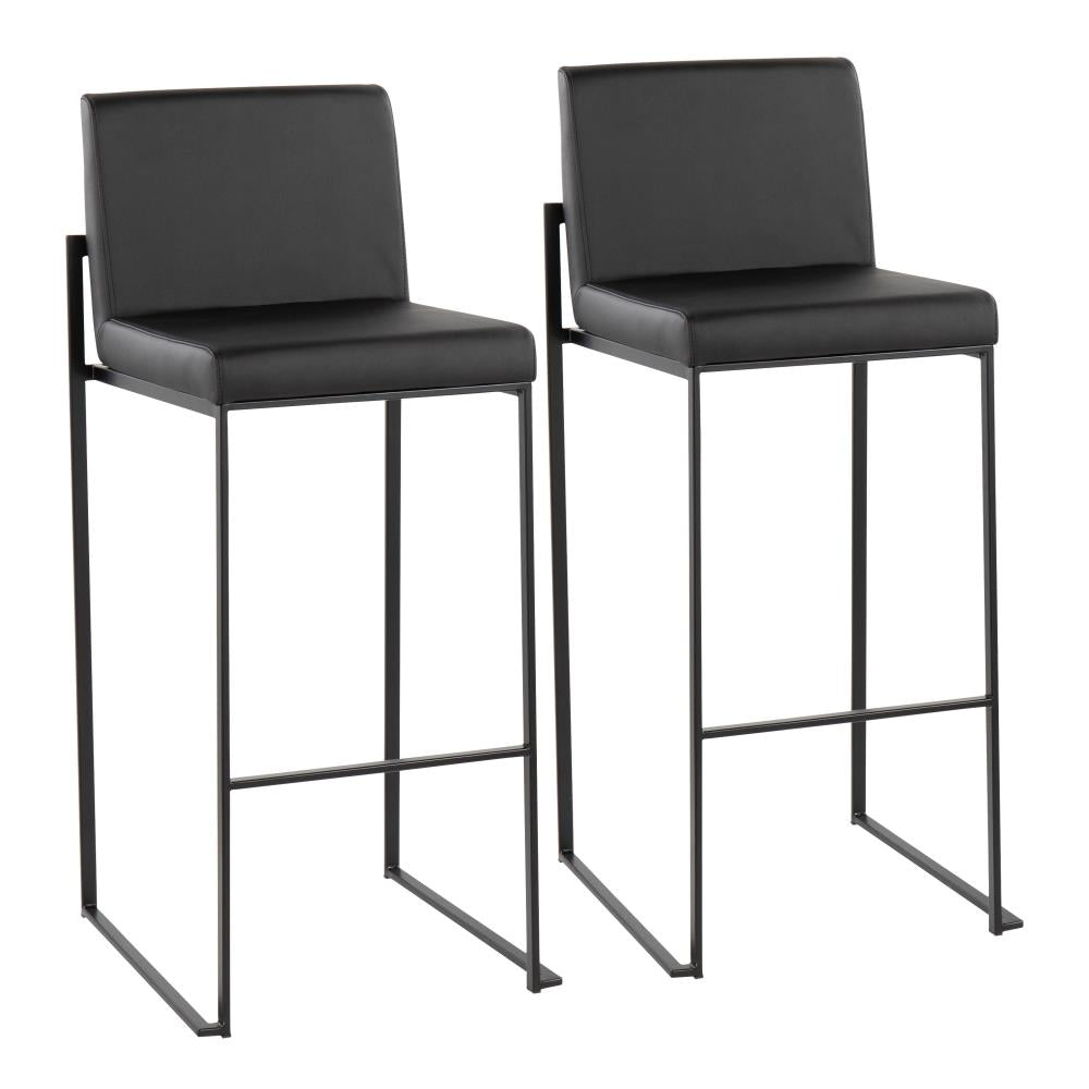 Modern Upholstered Barstools with Padded Backrests