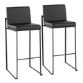 Modern Upholstered Barstools with Padded Backrests