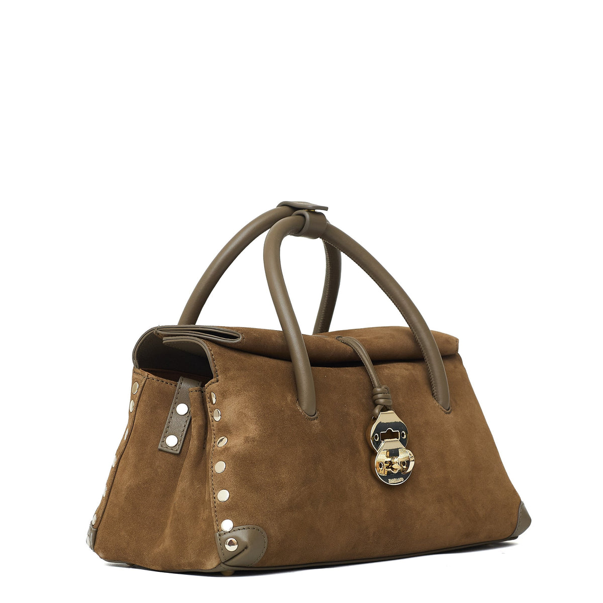 Structured Roll-Top Magnetic Closure Small Handbag
